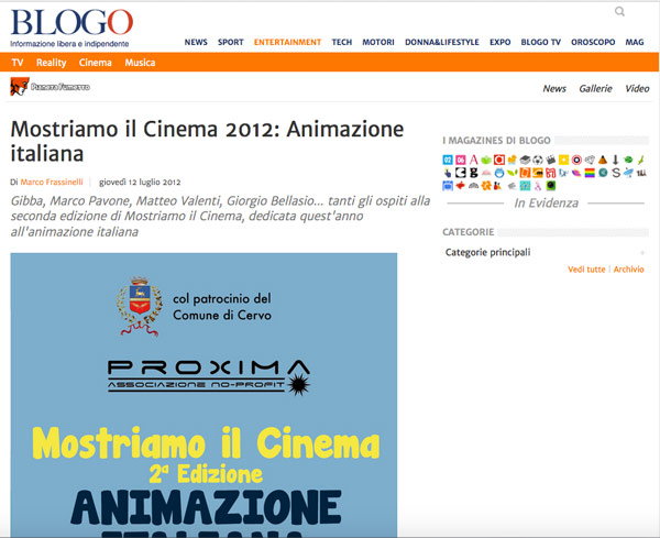 11 - 07 - 2014 - Riflettori sul poliziottesco 12 - 07 - 2012 - Animazione italian