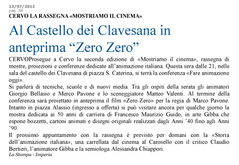 gibba - 70 anni di animazione 2012 - 07 - 13 - foto dell'articolo sulla La Stampa